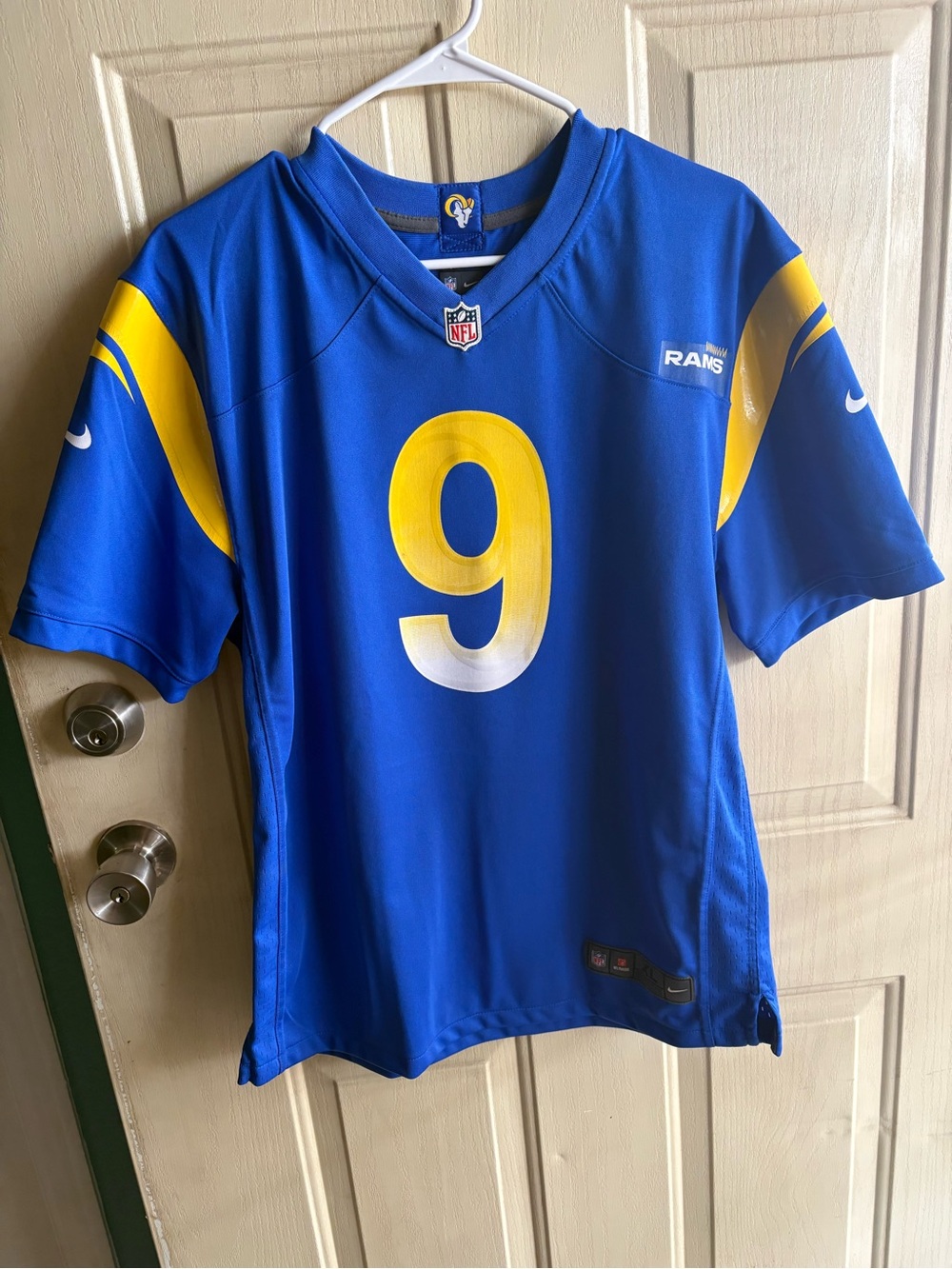 NFL Kids Blue & Yellow #9 Rams Football Jersey